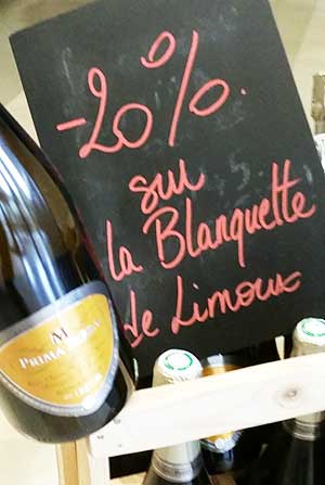 Promotion sur la blanquette de Limoux au caveau