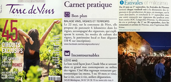 Terre de Vins spécial circuits touristiques et balades dans les vignes de Pézenas