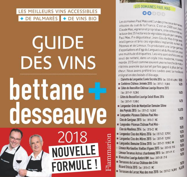 Sélection de Bettane et Desseauve 2018 à découvrir au caveau