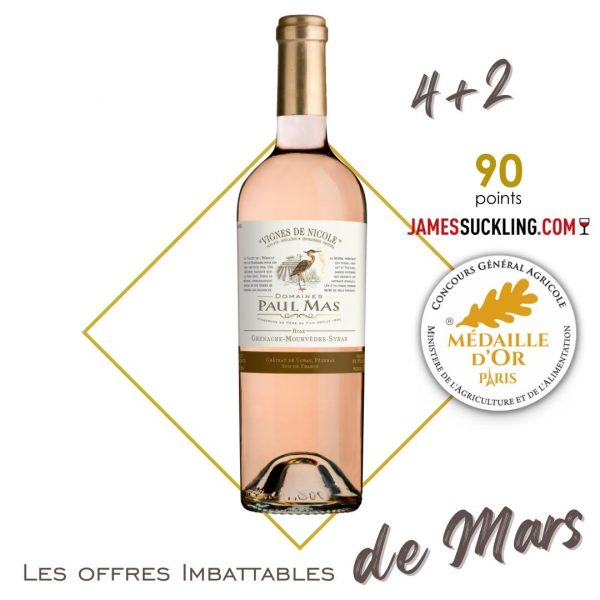 Vignes de Nicole Rosé 2021 - Les offres Imbattables de Mars