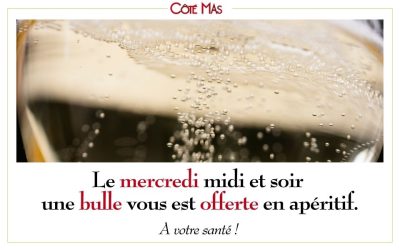Restaurant gastronomique à Montagnac : un verre de bulles offert le mercredi chez Côté Mas