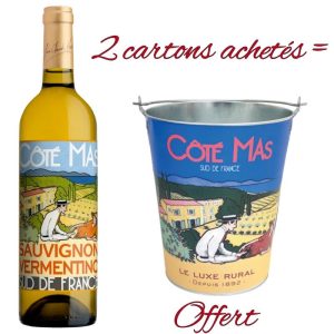 2 Cartons Côté Mas Sauvignon Vermentino + Un seau offert